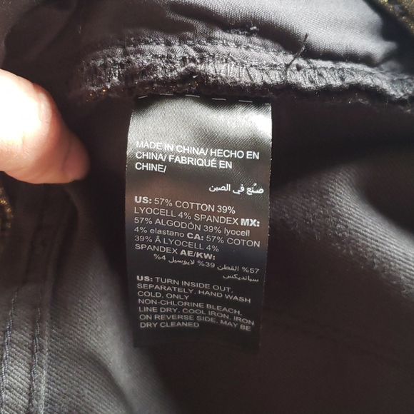 Black & white Skinny jean, Color Gold Foil, 16L - Picture 8 of 11